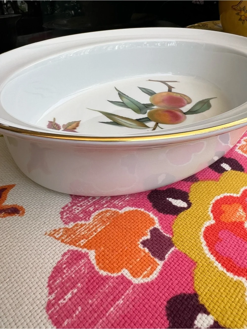 Vintage Royal Worcester Evesham Gold Oval Vegetable Serving Dish/Baker – England